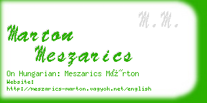 marton meszarics business card